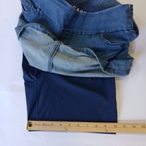 S.C. & Co. Denim Skort Women’s Blue Size Large Pull-On Stretch Mini Denim Skirt image 6