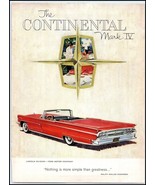 1959 Lincoln Continental Mark IV Convertible PRINT AD BX3 - €6,56 EUR