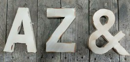 Individual Metal Letter wall decor Small 7&quot; vintage Numbers industrial A-Z 0-9 - £11.21 GBP