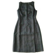 NWT J.Crew 365 Pleated A-line in Black Structured Linen Sleeveless Dress 2T - $71.28