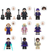 9Pc Wednesday Addams Minifigure Tyler Galpin Barry Dort Enid Sinclair Mi... - $22.89