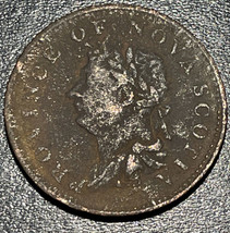1823 Canada King George IV Nova Scotia Half Penny 1/2d Thistle 7.97g Coin - £12.51 GBP