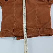 Lulus JKT1133 Women's Brown Cotton Blend Full Zip Belted Jacket Size Medium image 7