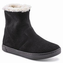 Birkenstock kids lille suede leather boots in BLACK - £54.52 GBP