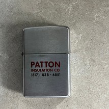 Vintage Zippo Lighter Patton Insulation Co. Advertising Promo Chrome USA - $39.99