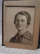 Vintage Teacher Type Woman Portrait 1940&#39;s  - $4.99