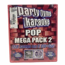 Party Tyme Karaoke CD Pop Mega Pack 2 - 8 CD&#39;s + Lyrics NEW &amp; SEALED - £27.23 GBP