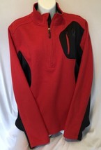 SPYDER Bandit Half-Zip Stryke Fleece Ski Men’s M Pullover Jacket Red Black - $21.23