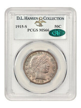 1915-S 50c PCGS/CAC MS66 ex: D.L. Hansen - £6,000.73 GBP