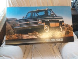  Car Dealer Showroom Sign/Poster Chevy Full  Pickup 32 x 18 heavy poster... - $89.10