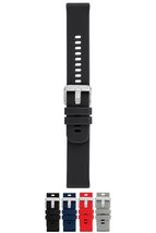 Morellato Byte (Ec) Silicone Watch Strap - Black - 18mm - Sandblasted Stainless  - £22.80 GBP