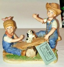 Denim Days - Danny and Debbie Playtime 1985 HOMCO #8827 Retired Original Tag - £10.02 GBP