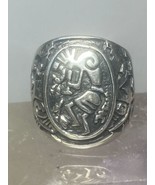 Kokopelli ring band southwest fertility figure  sterling silver women men - €116,56 EUR