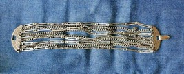 Fabulous 9 Strand Silver-tone Vintage Chain Bracelet 7&quot; - £11.98 GBP