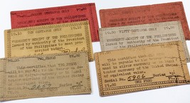 1943 Emergency Script of the Philippines 10c - 2p Lot of 6 - £147.22 GBP