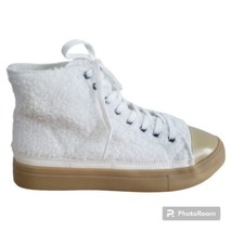 American Eagle Women&#39;s High Top Sneakers Faux Fur White Size 8 NEW - £36.76 GBP