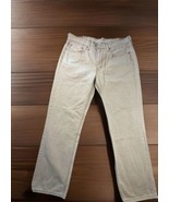 Vintage Levis 514 Jeans 36 x 32 Light Wash Straight Beige White Tab Denim - $68.06 CAD