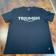 Triumph Motorcycles Men&#39;s  Black Tee T-Shirt Sz XL (READ) - $19.79