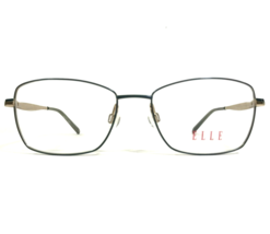 Elle Eyeglasses Frames EL13497 GN Green Gold Cat Eye Full Rim Large 53-17-135 - $55.42