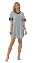 RH Womens Sleepwear Short Sleeve Nightgowns Sleepshirt Loose Nightshirt ... - $19.99