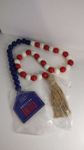 July 4th USA Wood Bead Garland  Made In America, photo prop - £5.28 GBP