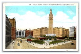 Public Square Union Terminal Cleveland Ohio OH WB Postcard V21 - $2.92