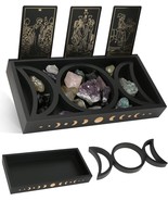 Crystal Display Moon Tray Tarot Card Holder Stand, Wiccan Decor, And Witchy - $37.94