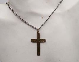 1/20 14KT Gold Filled Religious Jesus Crucifix Cross Pendant w/ Chain - £15.56 GBP