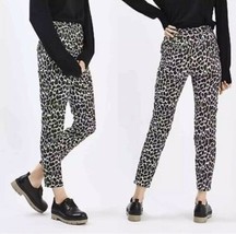 TOPSHOP Leopard Animal Print Skinny Cigarette Pants 6 - £22.44 GBP