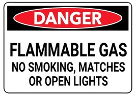 Flammable Gas No Smoking Safety Sign Sticker Decal Label D7340 - $1.95+