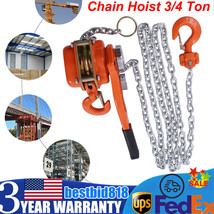 3/4 Ton Chain Hoist Ratchet Lever Block 10Ft Chain Come Along Lift Pulle... - £73.96 GBP