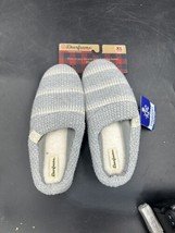 Dearfoams Memory Foam Scuff Slippers Womens Size xL (11-12) Gray Knit NEW - £10.00 GBP