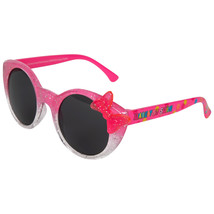 Disney Minnie Mouse Oh So Happy Girls Sunglasses w/ Pom Pom Pouch Set Pink - £15.97 GBP