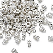 10 Pendant Bails Jewelry Bails Silver Charm Hanger 9mm Jewelry Supply Fi... - $5.68