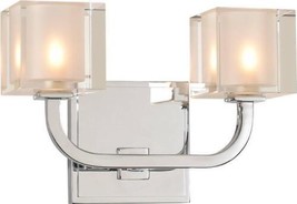 Wall Sconce KALCO ARCATA Modern Contemporary 2-Light 3000K Bulb Chrome Polished - £821.68 GBP