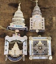 Lot Of 4 Amazing Texas State Capitol Ornament Ornate with No Boxes Or Pa... - £23.35 GBP