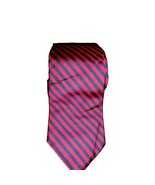 Brooks Brothers Red &amp; Blue Silk Men&#39;s Necktie Classic Striped 58.5&quot;x3.75&quot; - $212.36 MXN