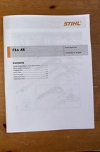 FSA 45 FSA45 Stihl Battery Trimmer Parts Illustrated Diagram List Manual - $13.61