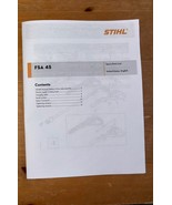 FSA 45 FSA45 Stihl Battery Trimmer Parts Illustrated Diagram List Manual - $18.57 CAD