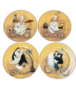 Sakura Chefs To Go 4 Pc Salad Dessert Bicycle Stoneware Plates Jennifer ... - £31.44 GBP