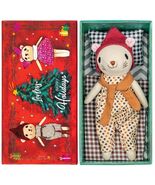 Levlovs Winter Mouse Boy 7&quot; in Keepsake Christmas Matchbox with Bedding - $34.64