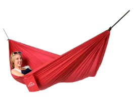 NEW Blue Sky Outdoor SIngle Parachute Hammock red 72231 in portable storage bag - £11.94 GBP