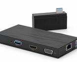 VisionTek VT100 Portable USB-A Dual Monitor Hub - 1x HDMI, 1x VGA, 2x US... - $100.66