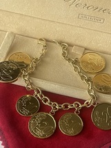 ITALY euro coin bracelet  - £164.35 GBP