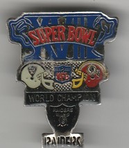 Los Angeles Raiders Super Bowl 18 Pin - $16.65 CAD