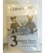 Vintage Carol&#39;s Cat Soft Sculpture Cat Pattern with Options - £11.21 GBP