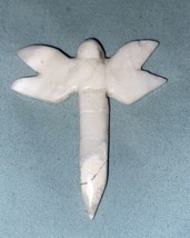 Dragonfly Shape Stone Crystal Agate White 2.25”HX 2” W - £5.97 GBP