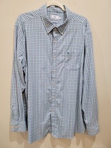 Southern Tide Performance Button Down Shirt Men&#39;s XXL Blue Plaid Coastal - $23.70