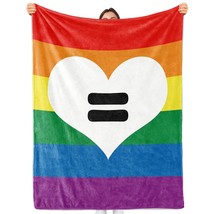 Rainbow Blanket Gay Pride Soft Fleece Throw Blankets Lightweight Pride Lgbt Blan - £29.64 GBP