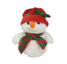 Ty 2006 Pluffies Ms Snow Snowman W Red Christmas Scarf Stuffed Animal Plush Toy - $21.85